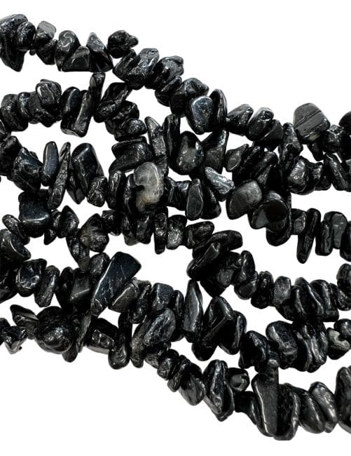 incienso en Chips de turmalina negra de 3-8 mm en un hilo de 80 cm