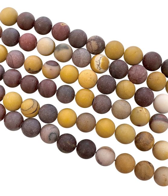Jasper Mokaite A perlas mate de 6 mm en un hilo de 40 cm