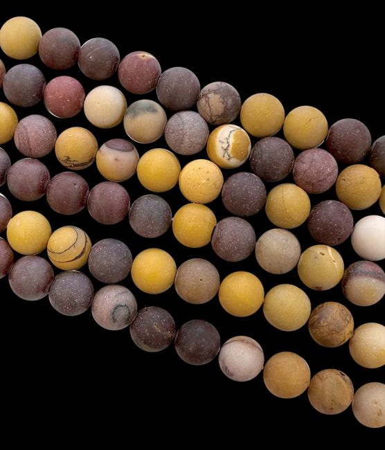 Jasper Mokaite A perlas mate de 8 mm en un hilo de 40 cm