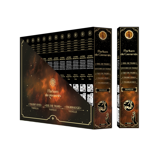 Incienso Smudge Stick Parfum de Gemmes Vainilla y Ojo de Tigre 20g