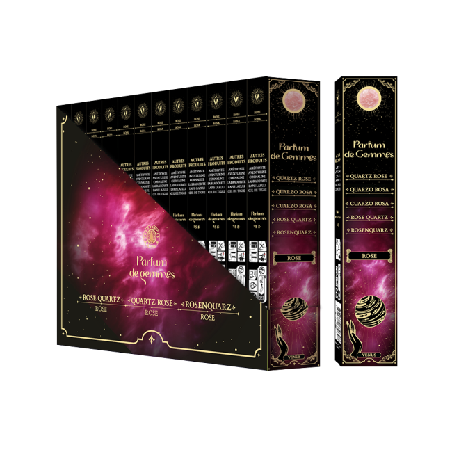Incienso Smudge Stick Parfum de Gemmes Rosa y Cuarzo Rosa 20g