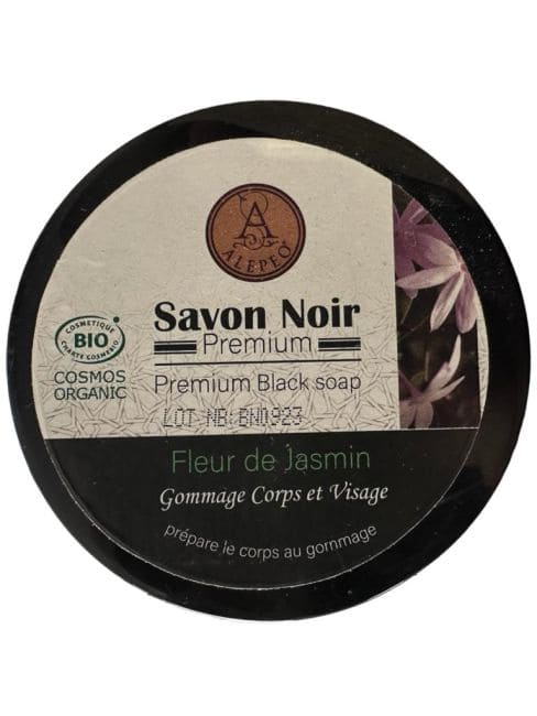 incienso en Cosmos Jabón negro Flor de Jazmín Bio 250g