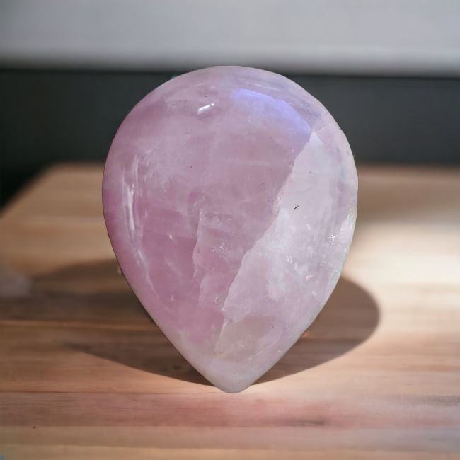 Bloque de Cuarzo Rosa Pulido 0.335kg