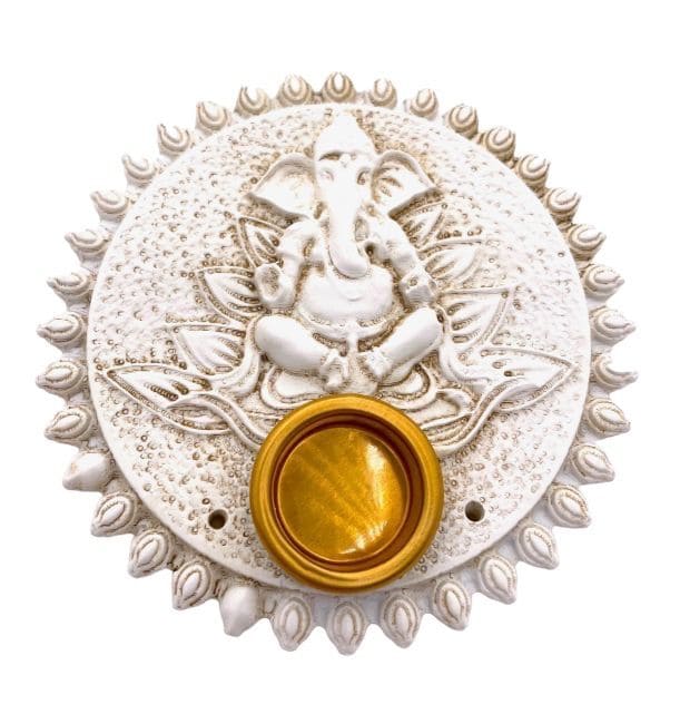 6 x porta incienso Ganesh Blanco 9cm