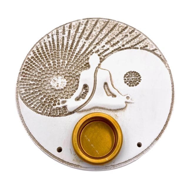 6 x porta incienso Ying-Yang Blanco 9cm