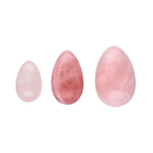 Paquete de huevos Yoni de cuarzo rosa