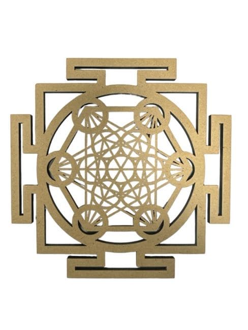 Placa de madera Metatrón Sri Yantra 15cm