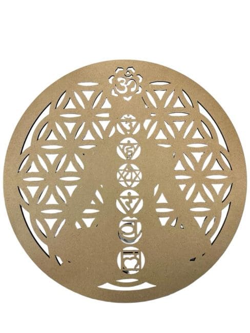 Placa de madera 7 Chakras 15cm