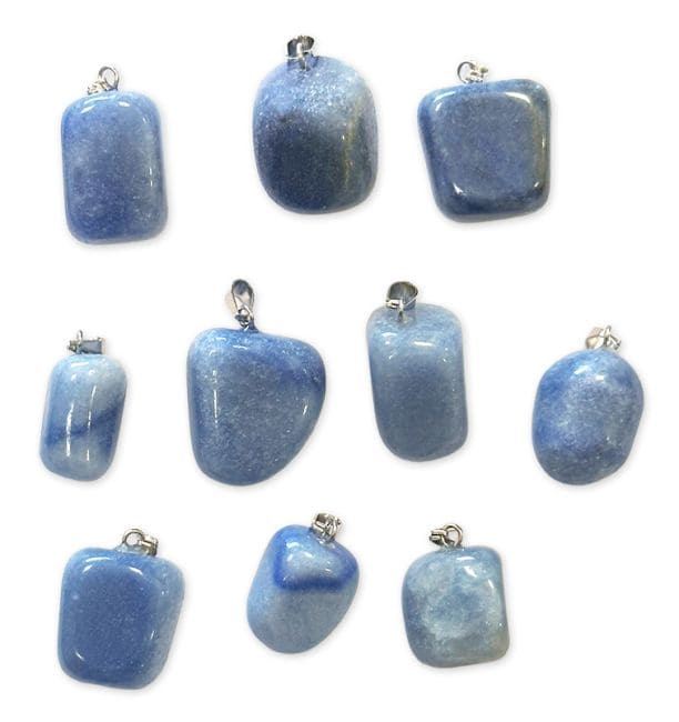 Colgante Aventurina Azul Tumbled Stone A x10