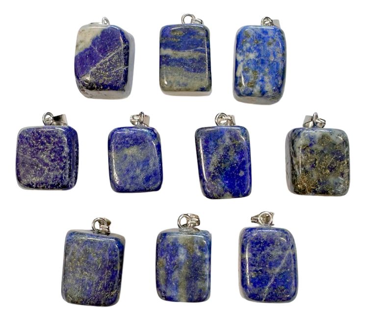 10 colgantes de lapislázuli con piedras caídas