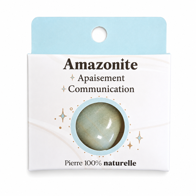 incienso en Amazonita Multicolor AB Piedra Rodada en Caja 2-3 cm