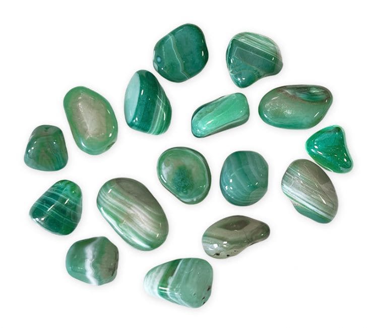 Rodados Ágata verde AB 250g