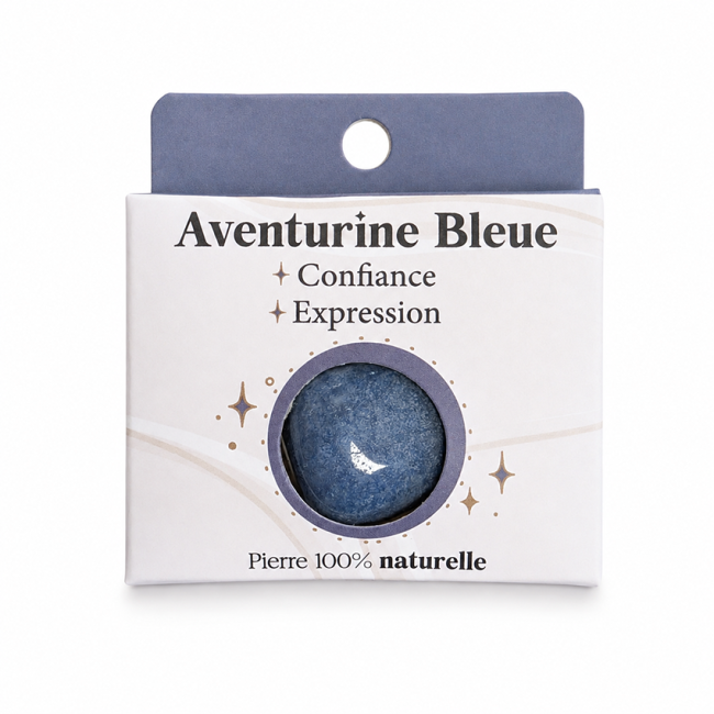 incienso en Aventurina Azul A Piedra Rodada en Caja 2-3 cm