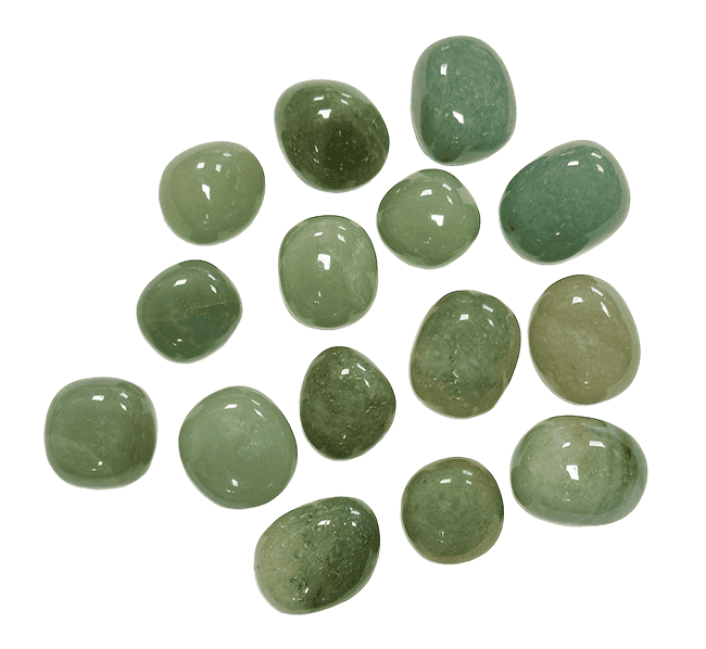 Aventurina Verde A piedras rodadas 250g