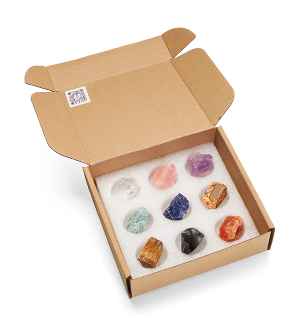 Caja de Colección 9 Piedras Rodadas del Mundo 2-3cm