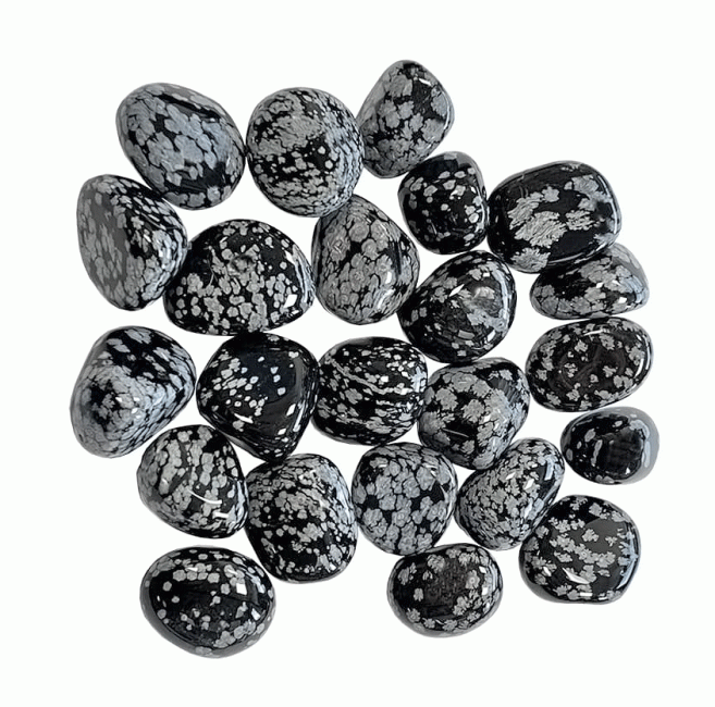 incienso en Obsidiana Copo de Nieve A Piedras Rodadas 2-3cm 250g|es