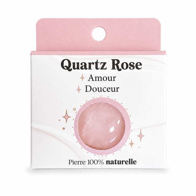 incienso en Cuarzo Rosa A Piedra Rodada en Caja 2-3 cm