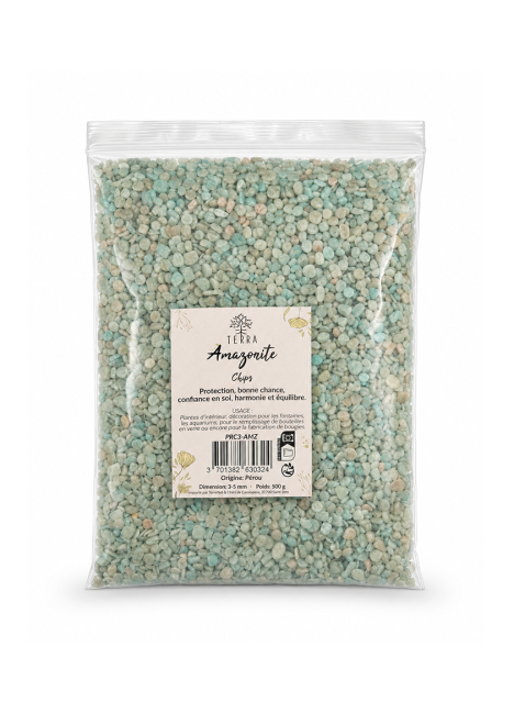 incienso en Chips de Amazonita de Perú Natural A 2-4mm 500g