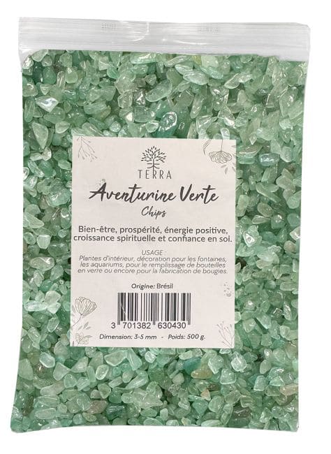 Aventurina Verde A Astillas De Piedra Natural 3-5mm 500g