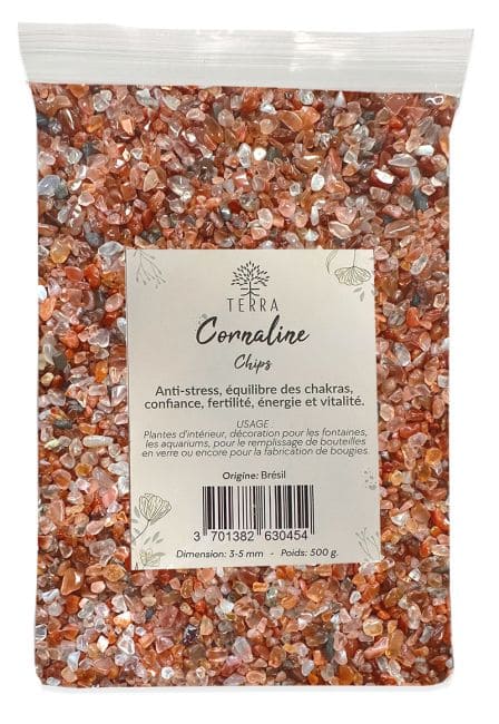 Cornalina Naranja A Astillas De Piedra Natural 1-3mm 500g