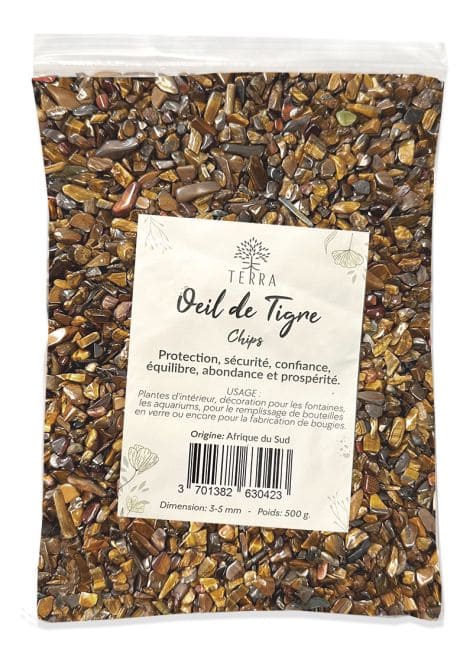 Ojo de Tigre Mate A Chips de Piedra Natural 3-5mm 500g