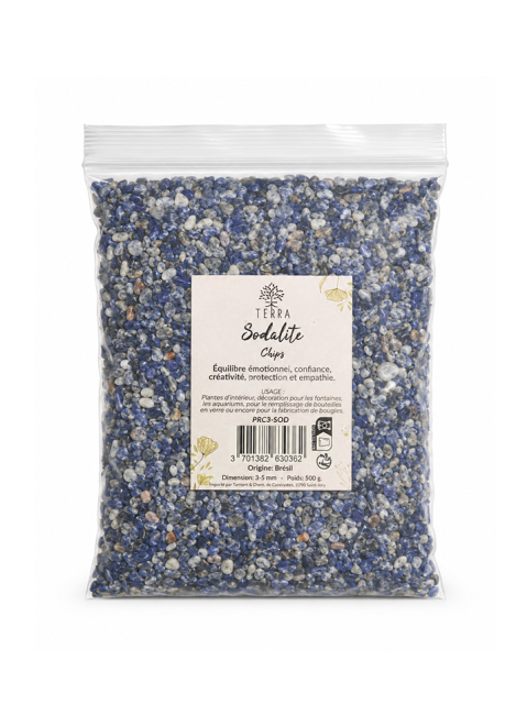 Chips de Sodalita Natural A 3-5mm 500g