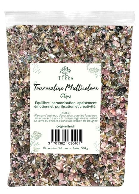 Turmalina Multicolor AA Chips de Piedra Natural 1-4mm 500g