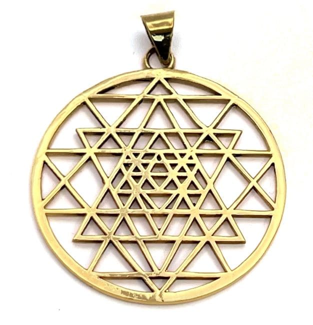 Colgante Mandala Sri Yantra Bronce 4cm