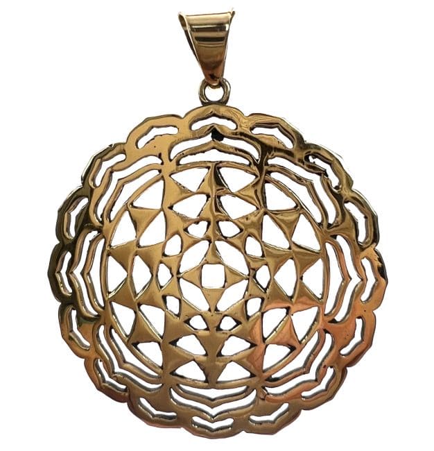 incienso en Colgante Mandala Bronce 4cm