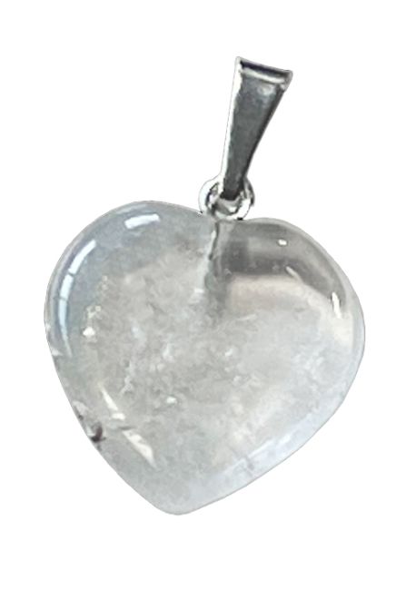 Colgante Corazón de Cristal de Roca de Brasil 20mm x10