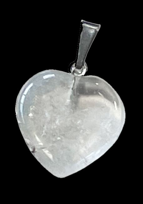Colgante Corazón de Cristal de Roca de Brasil 20mm x10