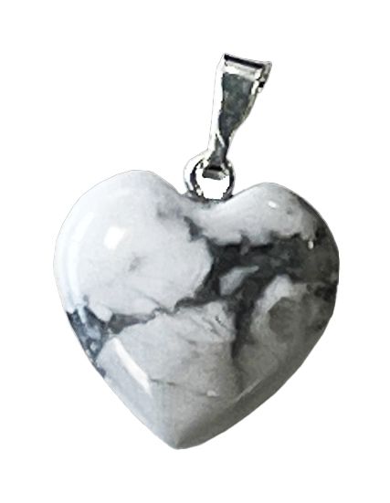 incienso en Colgante Corazón Howlite 20mm x10
