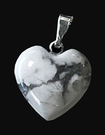 incienso en Colgante Corazón Howlite 20mm x10|es