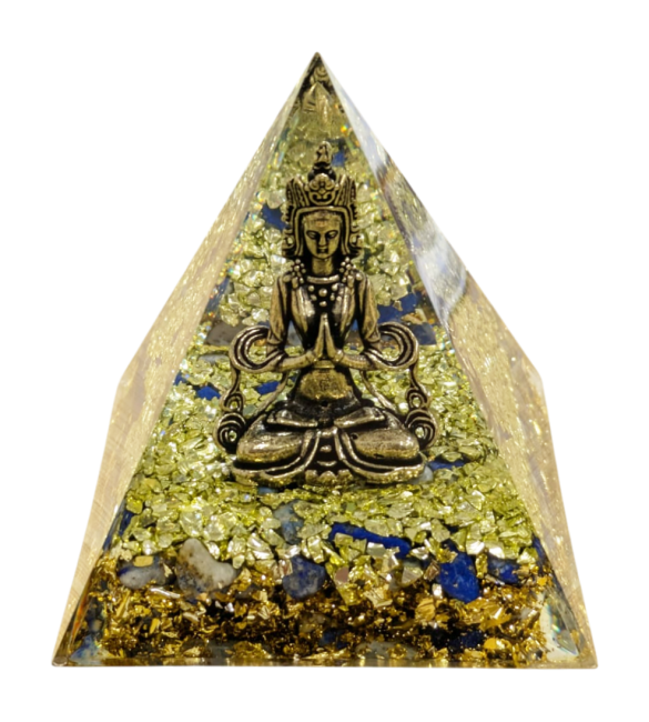 Pirámide de orgonita Shiva + Lapislázuli