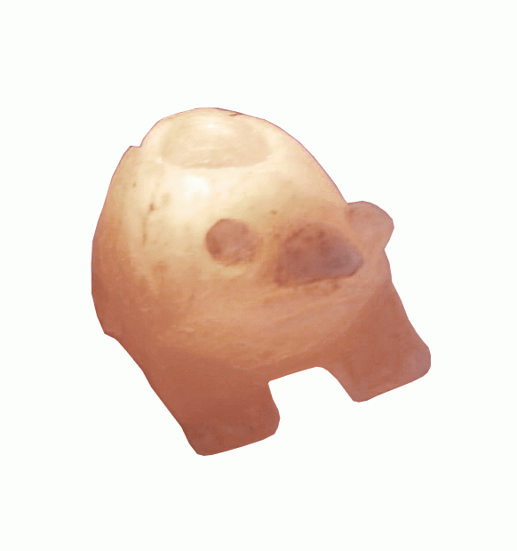 Candelabro de rana de cristal de sal natural 700 g