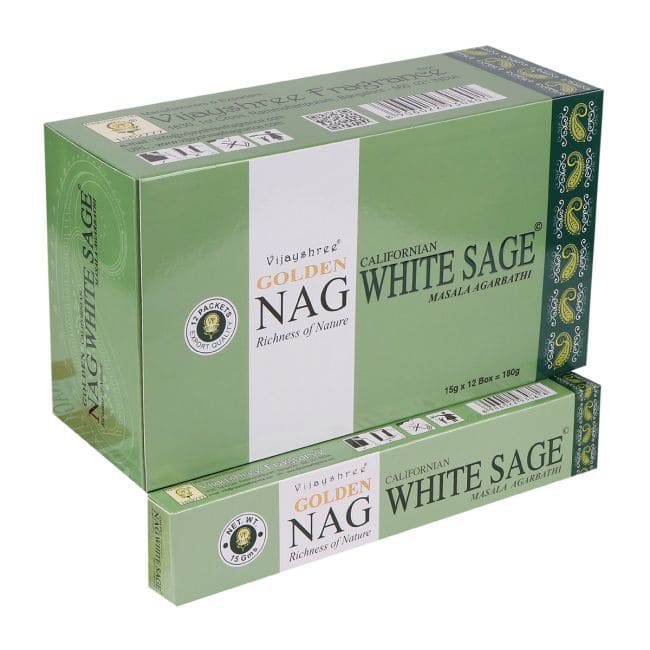 Incienso Vijayshree Golden Nag Salvia Blanca 15g