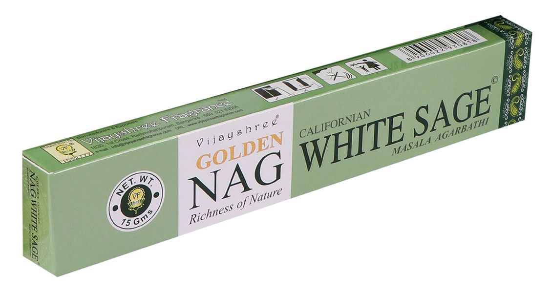 Incienso Vijayshree Golden Nag Salvia Blanca 15g