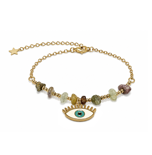 Pulsera de Protección de Turmalina Multicolor A – Mal de Ojo