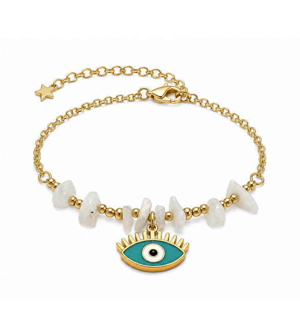incienso en Pulsera de Protección de Piedra Luna Blanca A – Mal de Ojo|es