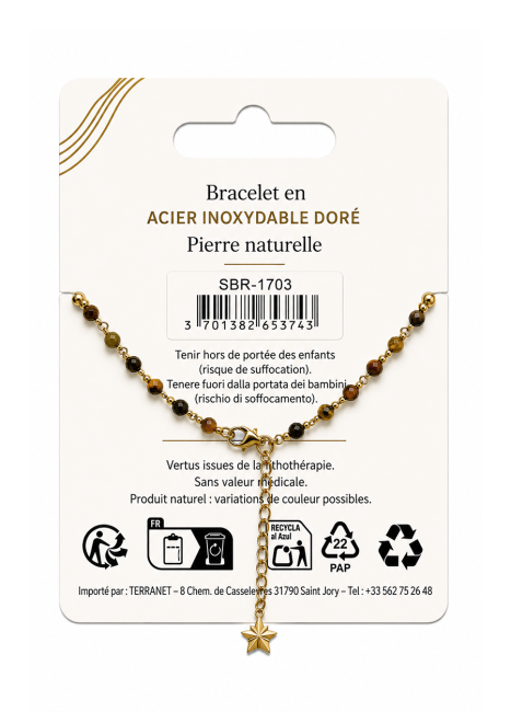 incienso en Pulsera energética de ojo de tigre – Cuentas de oro|es