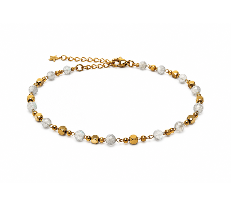 incienso en Pulsera energética de labradorita AA – Cuentas doradas|es