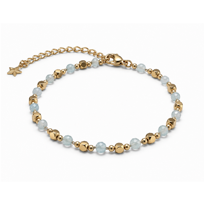 incienso en Pulsera Energía de Aguamarina AA – Cuentas Doradas|es