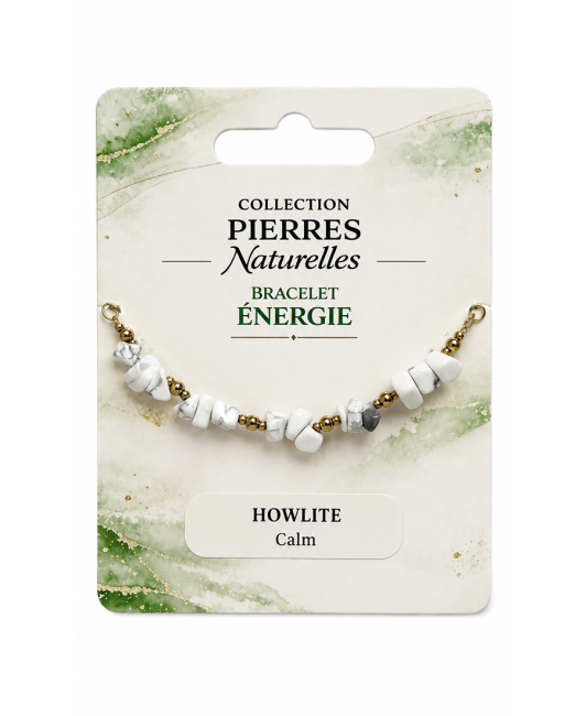 incienso en Pulsera energética de howlita – Fragmentos de piedra