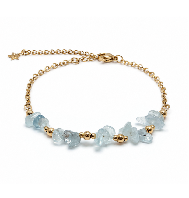 incienso en Pulsera Energía de Aguamarina A+ – Fragmentos de Piedra|es