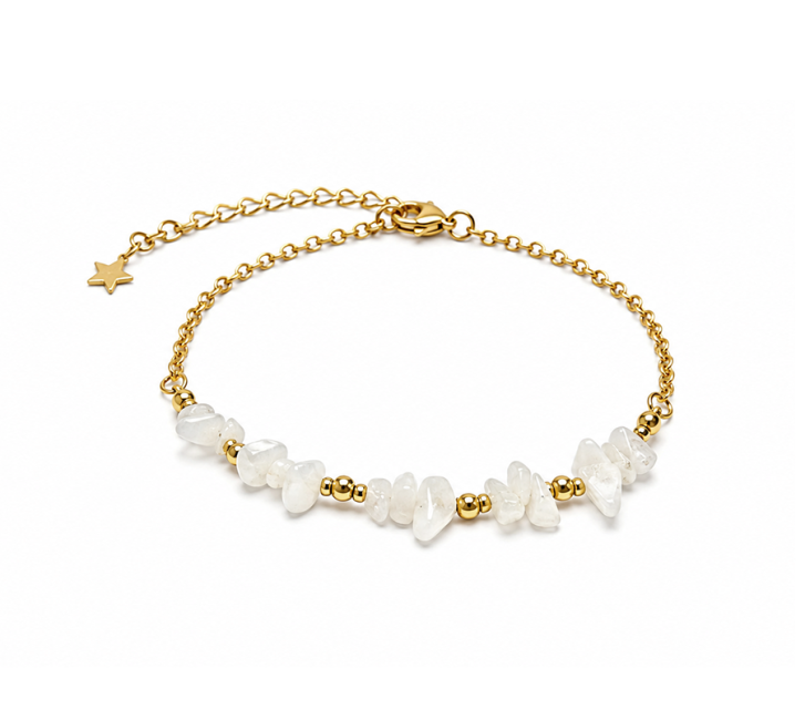 incienso en Pulsera Energía de Piedra Luna Blanca A – Fragmentos de Piedra|es