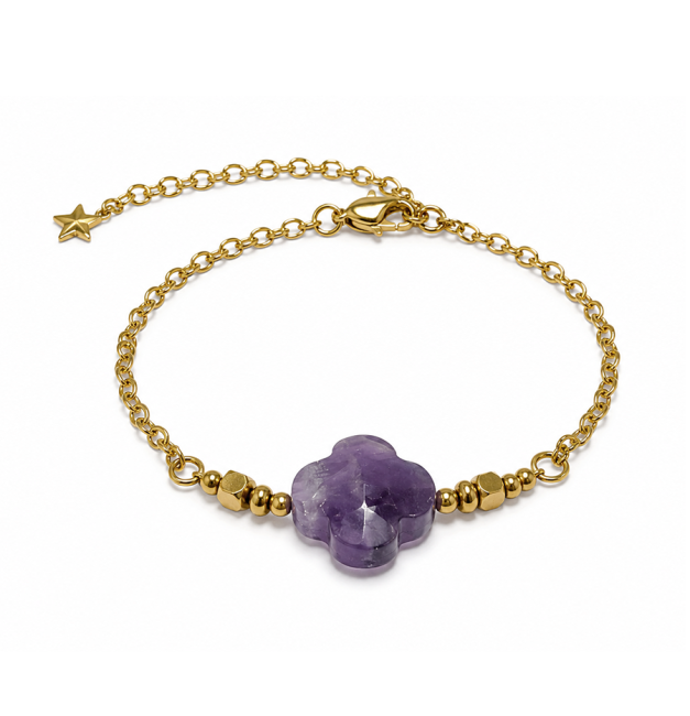 incienso en Pulsera de la Suerte de Amatista A – Trébol|es