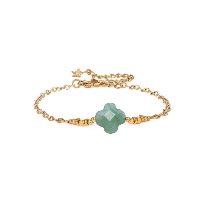 Pulsera de la Suerte de Aventurina Verde A – Trébol