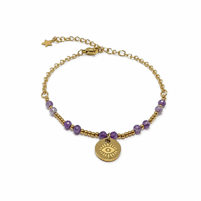 incienso en Pulsera de Protección de Amatista A+ – Ojo Protector|es