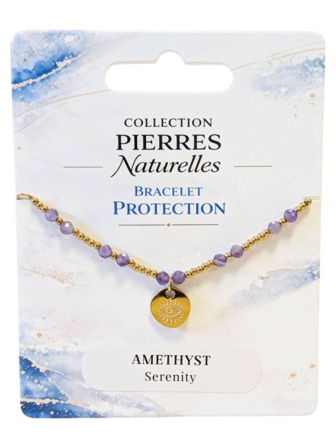 Pulsera de Protección de Amatista A – Ojo Protector