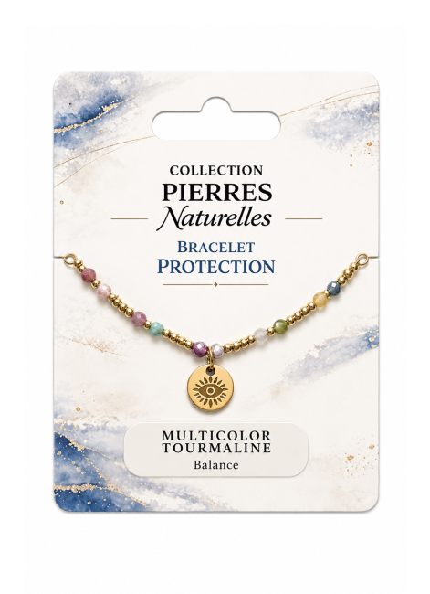 incienso en Pulsera protectora de turmalina multicolor – Protector ocular